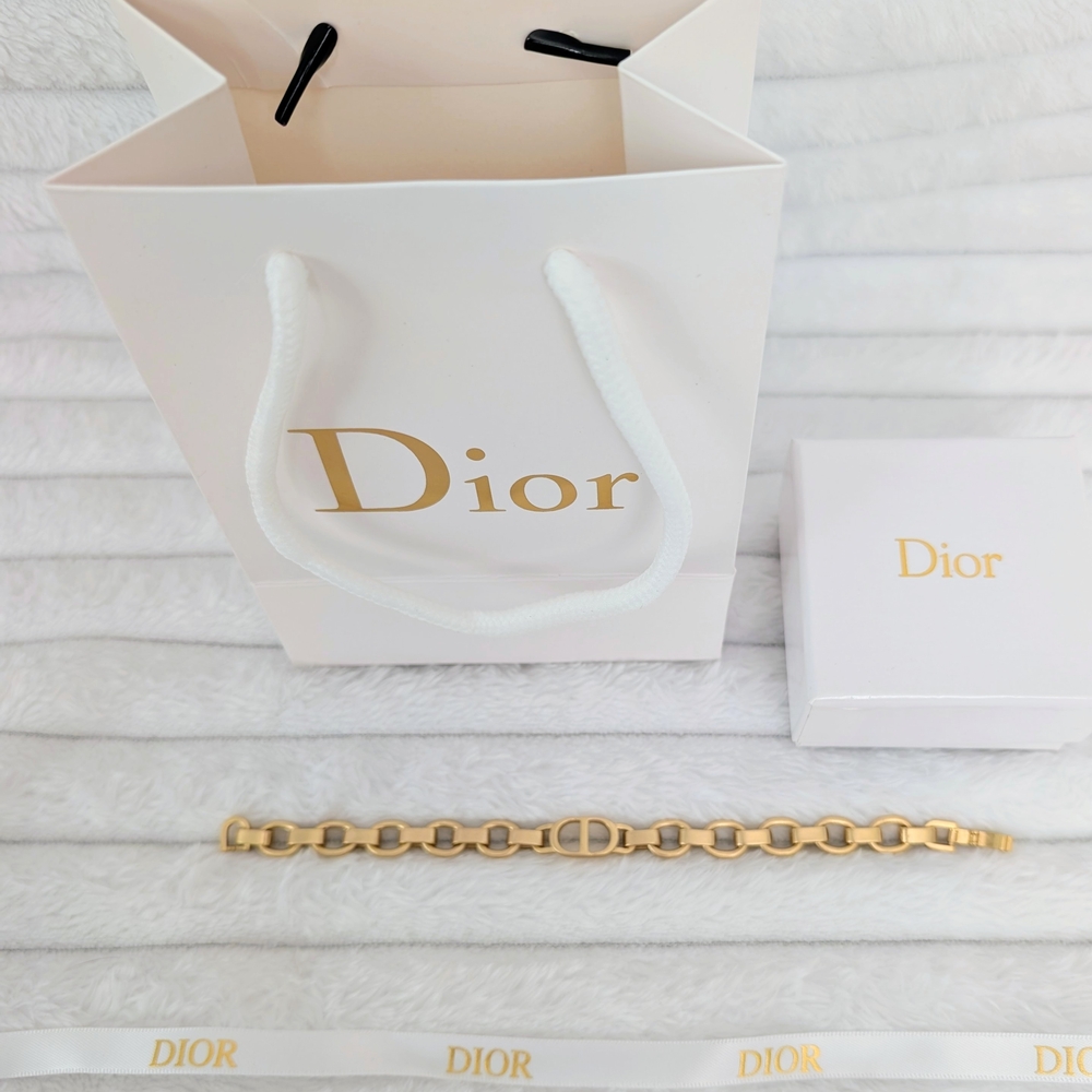 ​Dior Gold CD Logo Bracelet - Full Gift Set Box & Bag - Price is Firm!